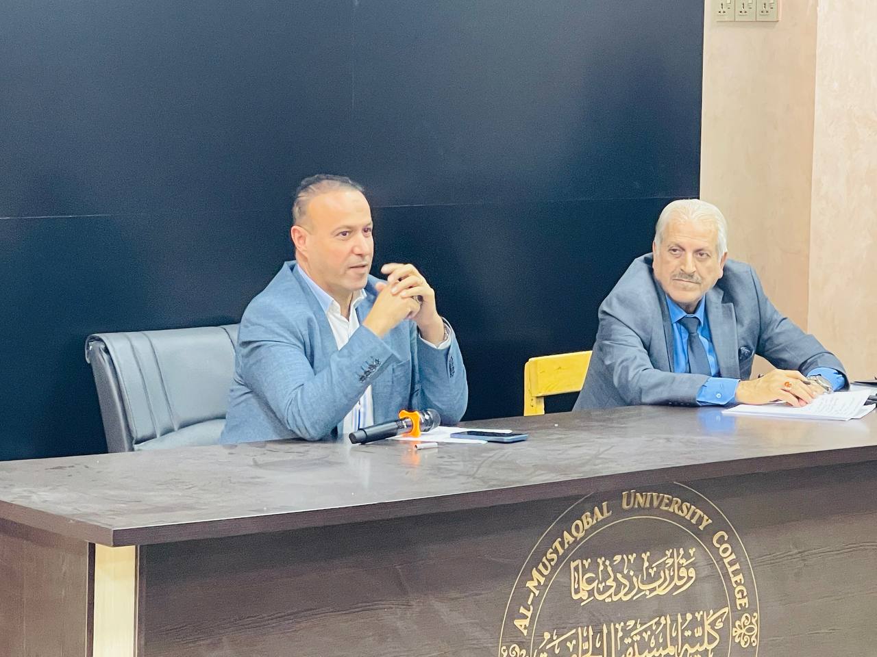 عميد كلية الهندسة  - يعقد اجتماع موسع   لمتابعة تنفيذ مسار بولونيا لطلبة المرحلة الاولى