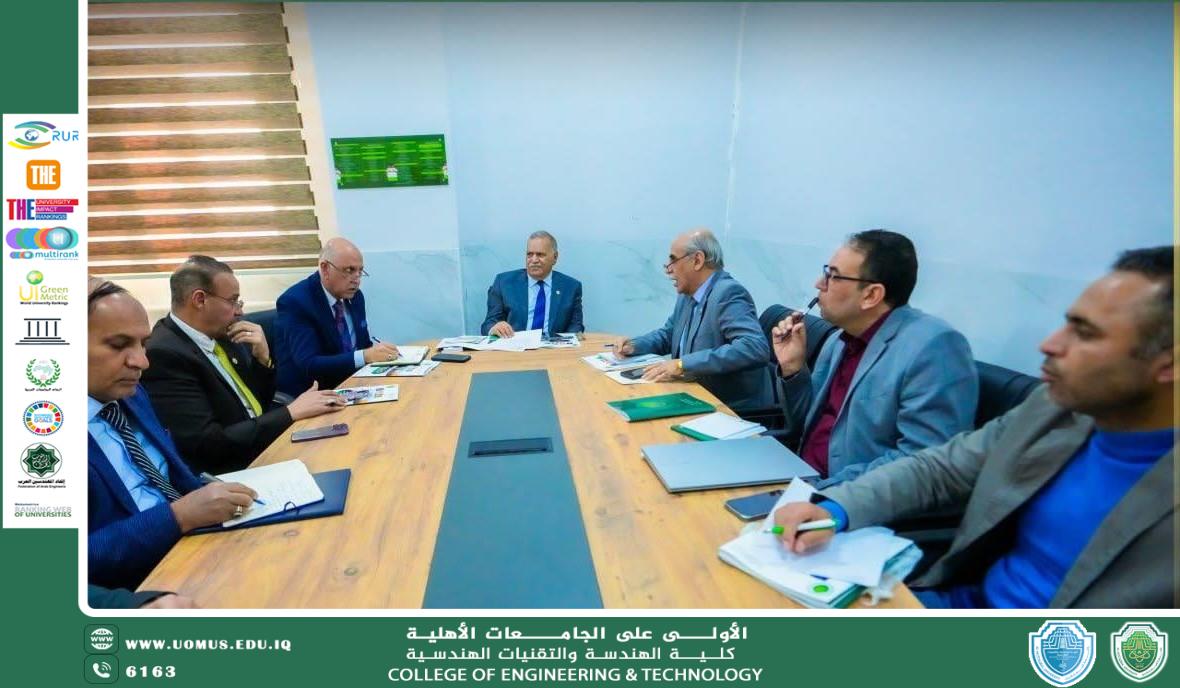 عميد كلية الهندسة يحضر اجتماع اللجنة التحضيرية لأسبوع المستقبل الدولي الثالث للاستدامة برئاسة رئيس الجامعة,,