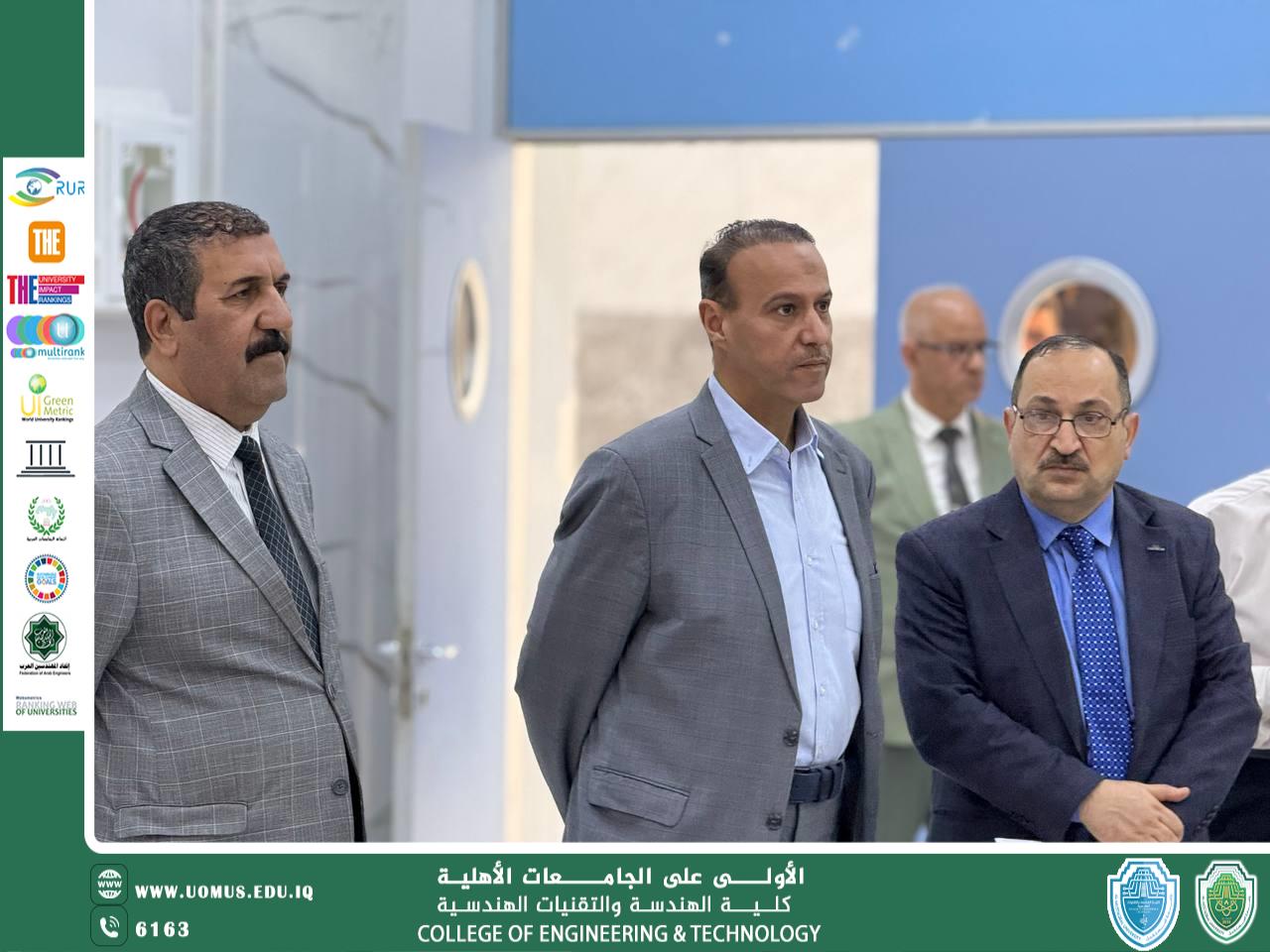زيارة تفقدية لمتابعة سير الامتحانات المشتركة في كلية الهندسة والتقنيات الهندسية.