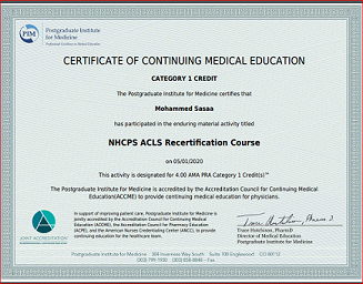 حصل التدريسي في قسم تقنيات التخدير على شهادة مشاركة بعنوان CERTIFICATE OF CONTINUING MEDICAL EDUCATION من جامعة Postgraduate Institute for Medicine مع هوية صالحة لسنة 2022 