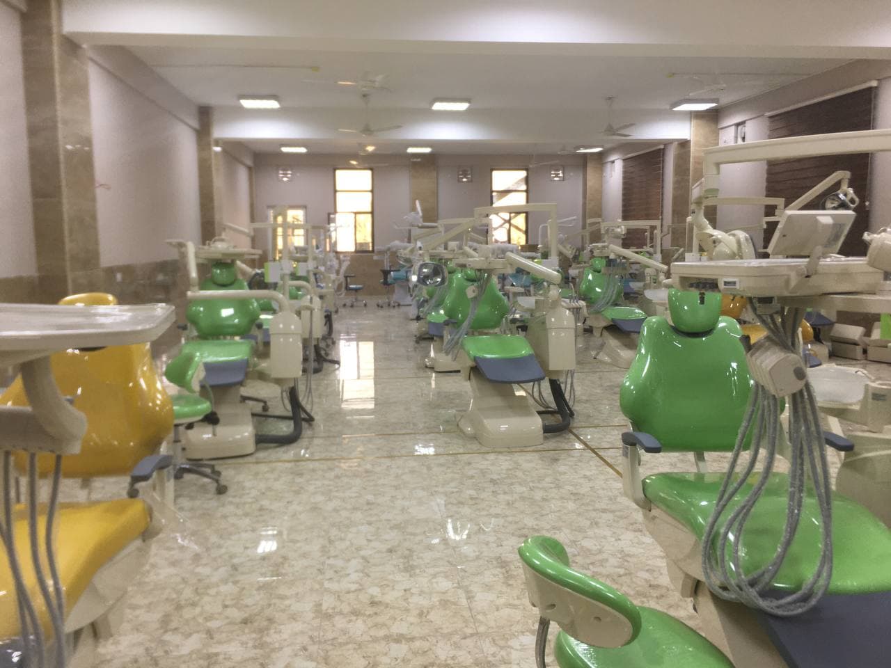 A photo side of the new dental clinics after their opening