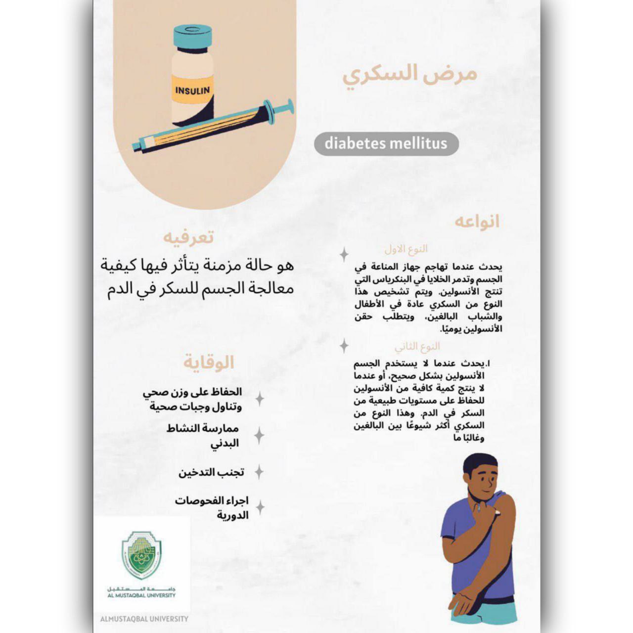 حملة توعوية عن مرض السكري وانواعه