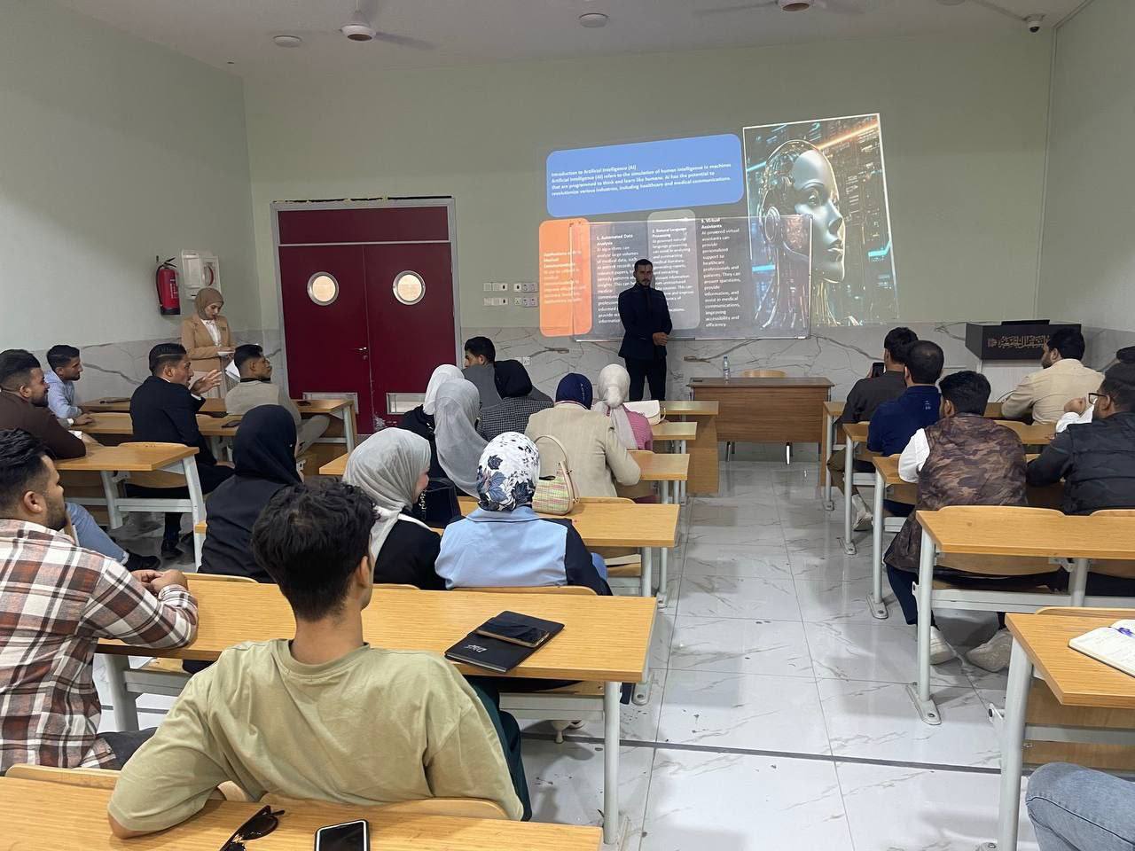 سيمنار سيمنار بعنوان (The role of artificial intelligence in developing medical communications)  تحت اشراف م.د زهراء هاشم كريم 