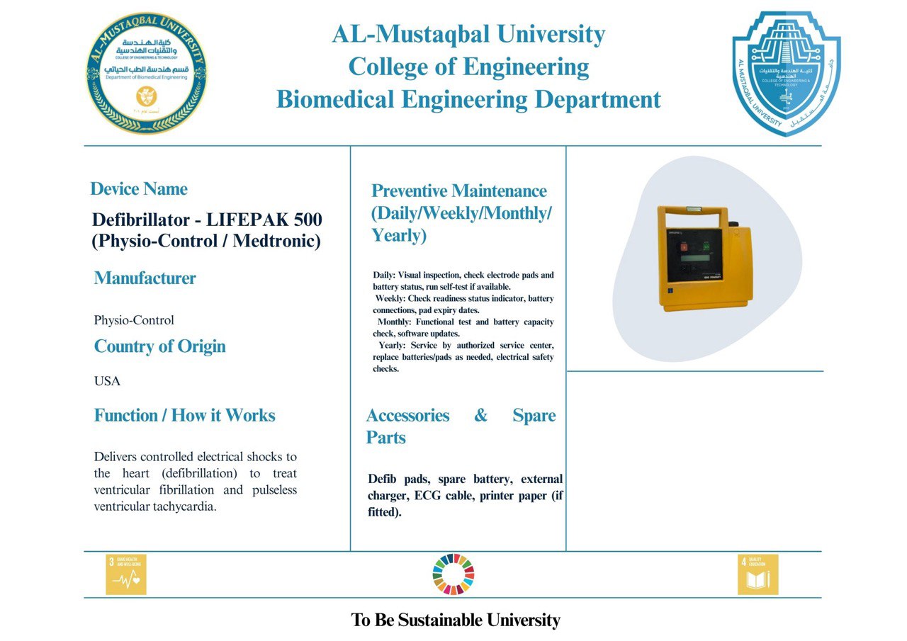 Lifesaver: New defibrillator identification plates