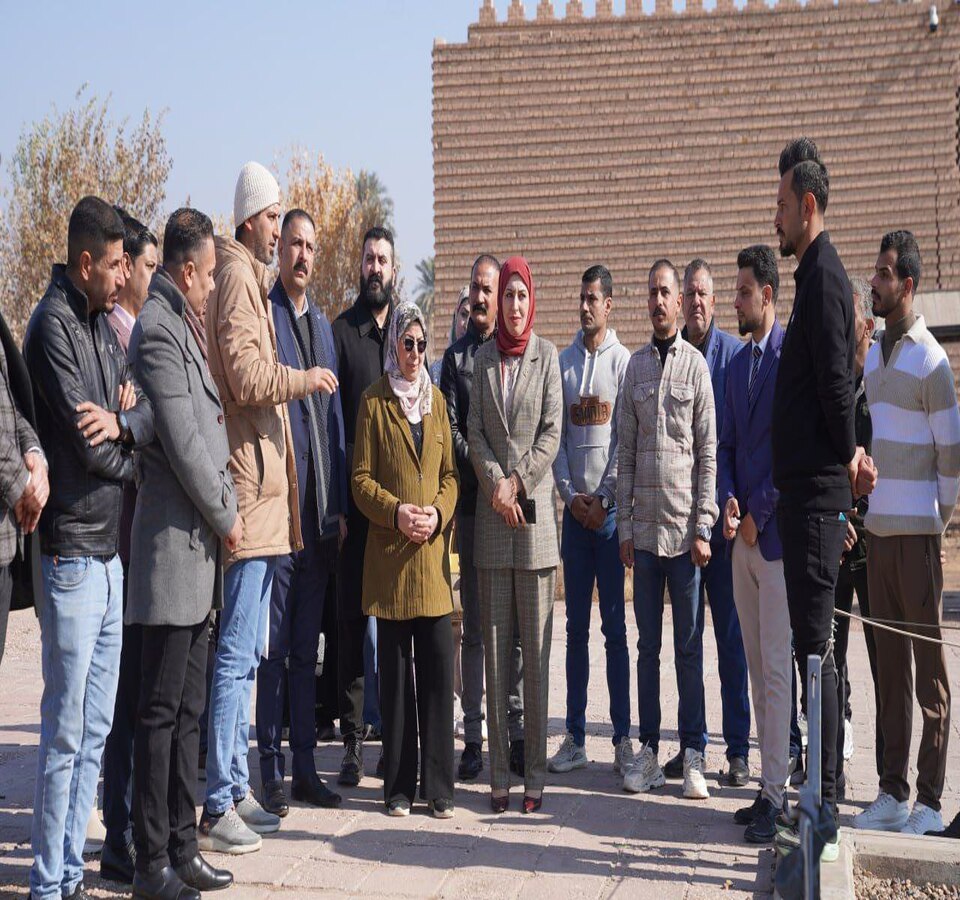 The Department of Archaeology in the College of Arts and Humanities at Al‑Mustaqbal University organized a scientific visit to the archaeological city of Babylon