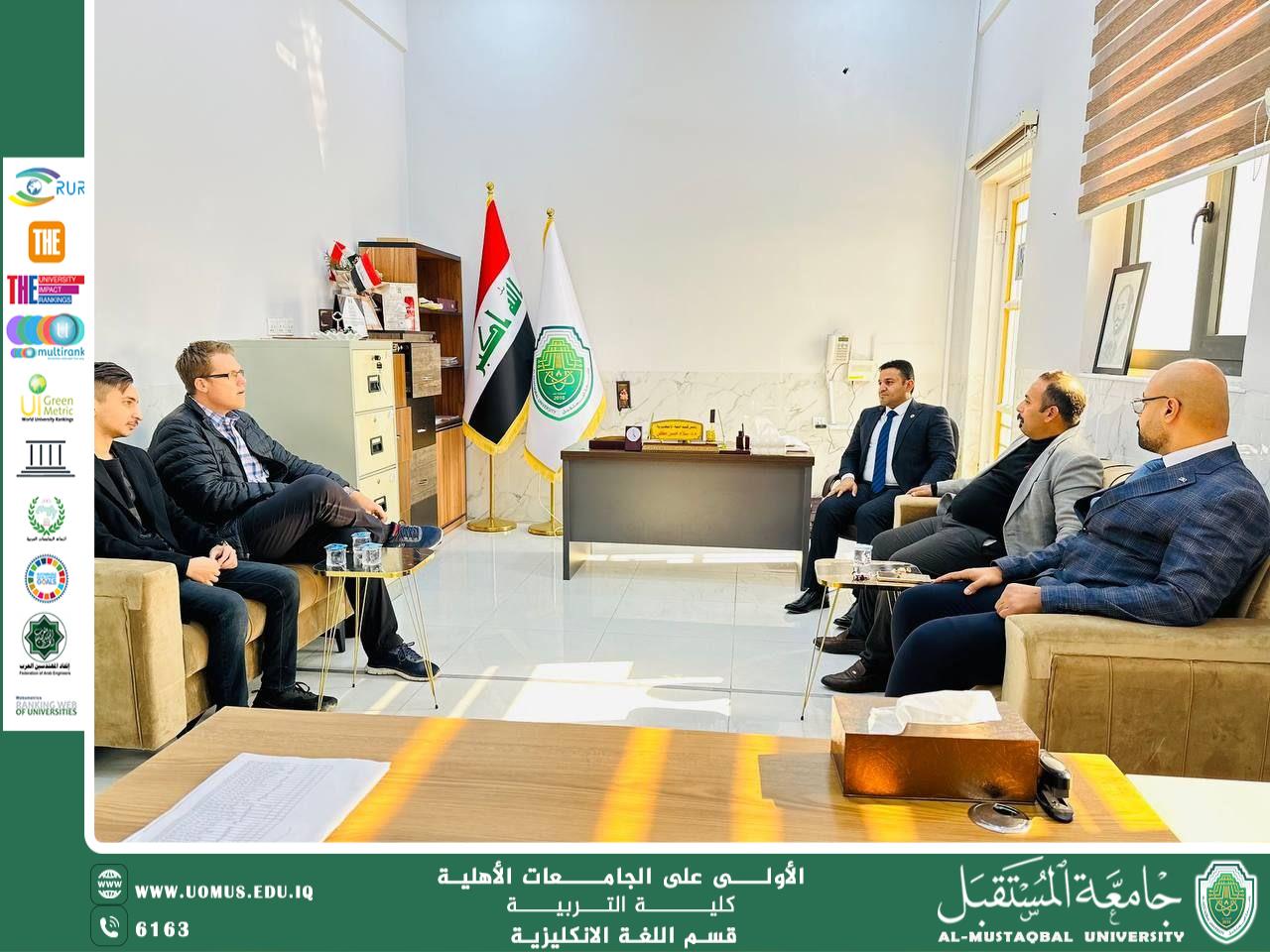 "قسم اللغة الإنكليزية في كلية التربية يستقبل وفداً أمريكياً لبحث آفاق التعاون الأكاديمي"