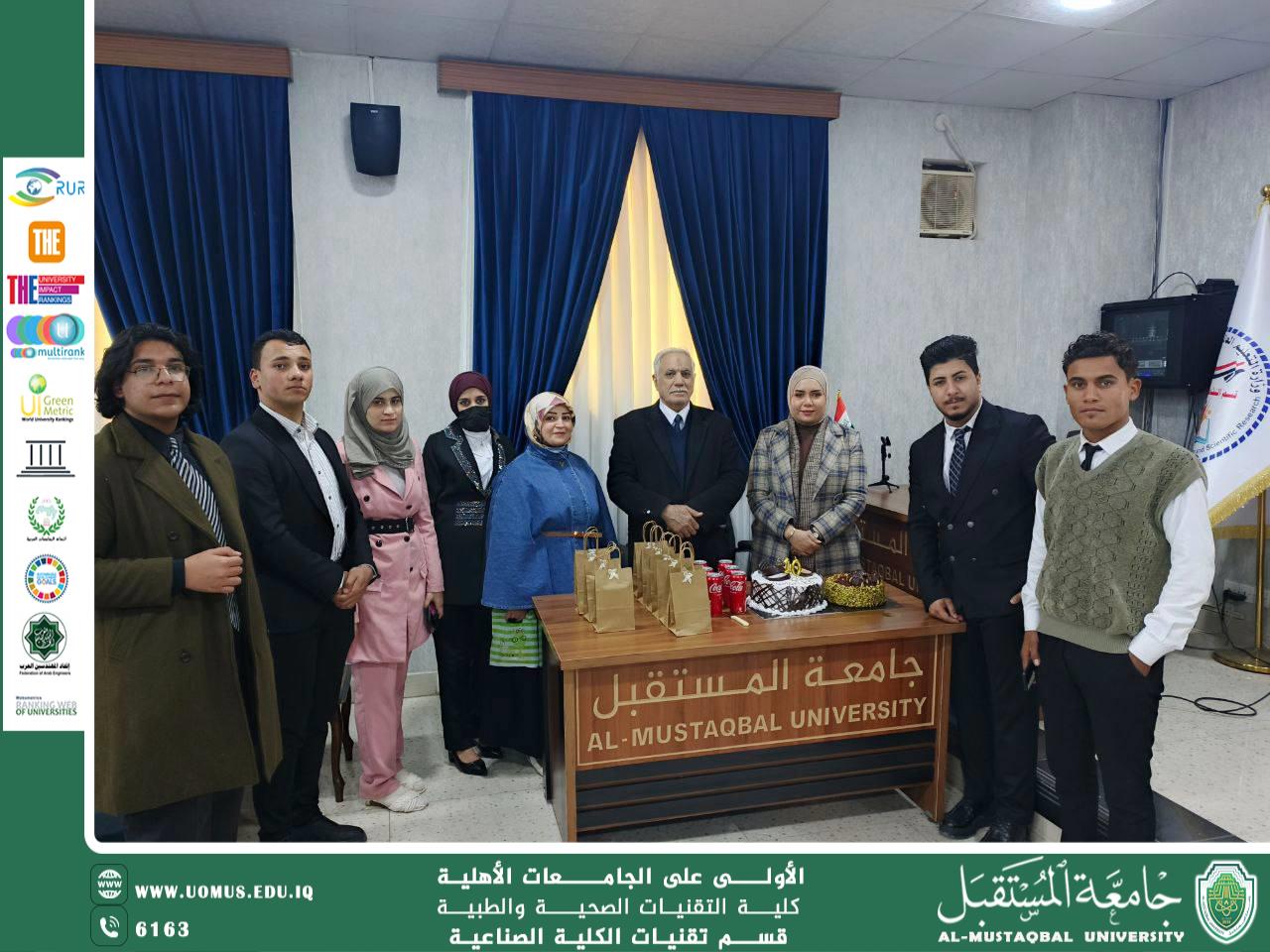 welcoming ceremony for first stage students in The Department of kidney dialysis Technology