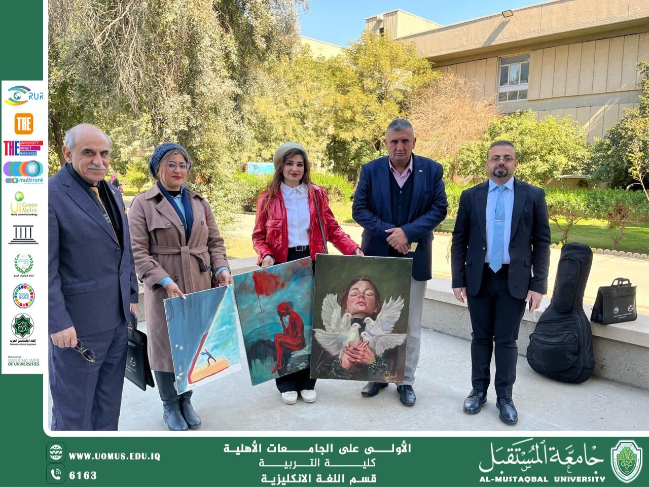 "Participation of the English Department at the College of Education, University of Al-Mustaqbal, in the 'Iraq Without Drugs' Conference and Winning the Best Volunteer Team Award"