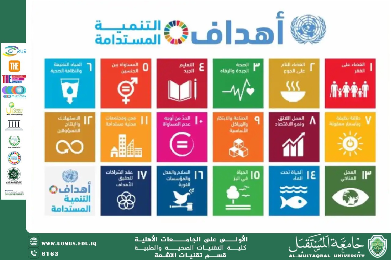 مقاله علمية حول"  موضوع  تقديم مقترحات  لنشاطات تخدم اهداف الاستدامة في الحرم الجامعي" بقلم   ا.د. رعد ساكر عبيس/ رئيس قسم تقنيات الاشعة 