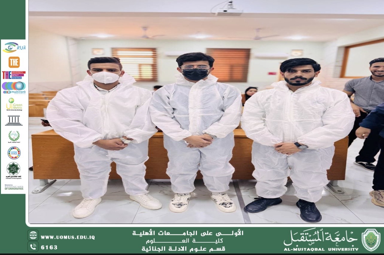 سفراء الاستدامة في قسم الأدلة الجنائية ينظمون نشاط تمثيل مسرح الجريمة