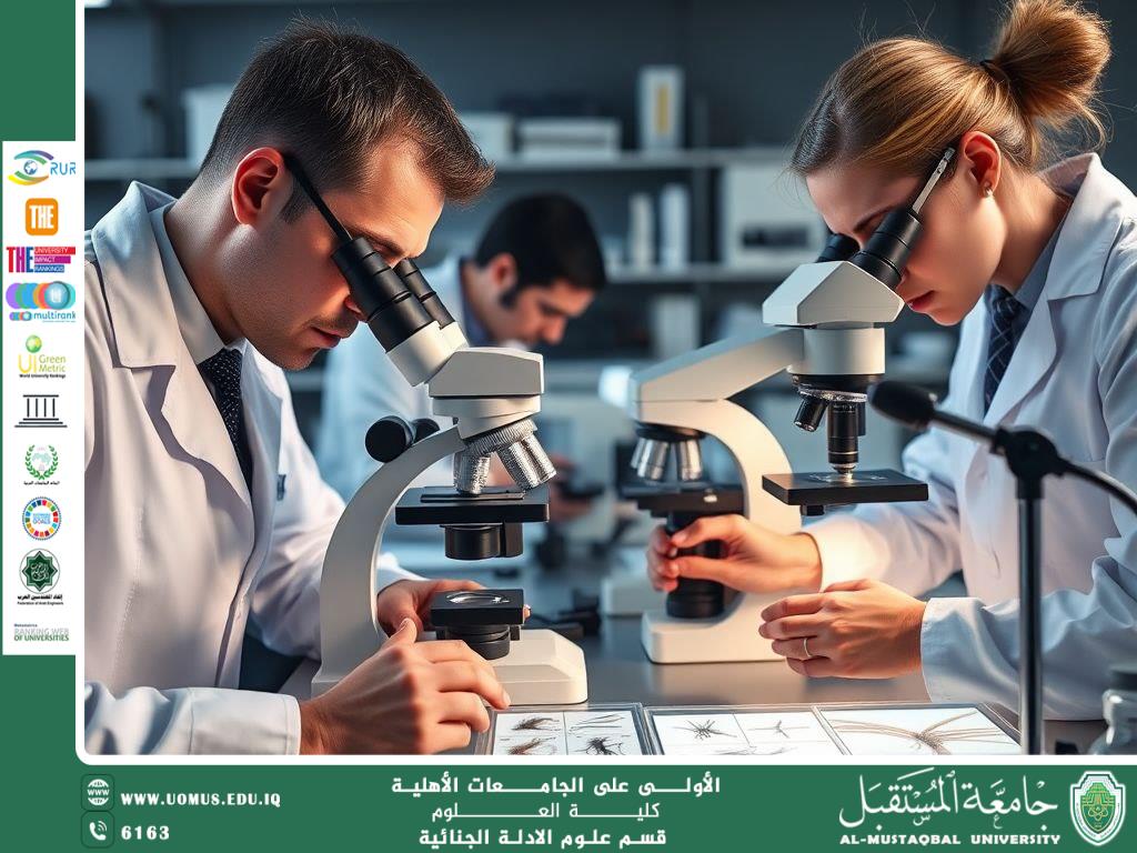 دراسة الشعر والألياف باستخدام المجهر البيولوجي في مسرح الجريمة (م.م. هويدا نزال حسين)