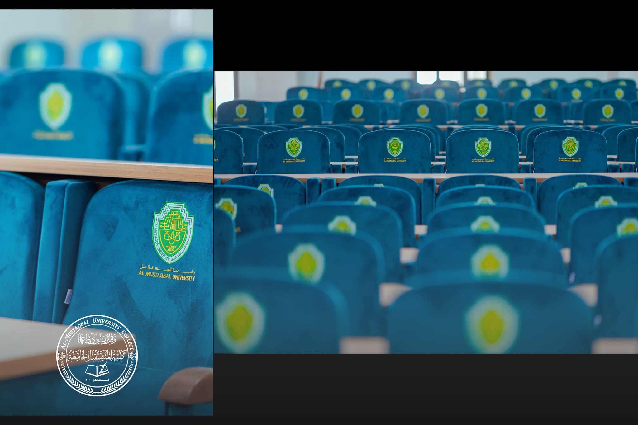 استمرار كوادر الشعبة الهندسية في كلية المستقبل الجامعة بتأثيث القاعات الدراسية بمقاعد دراسية نموذجية وفق أحدث المواصفات العالمية