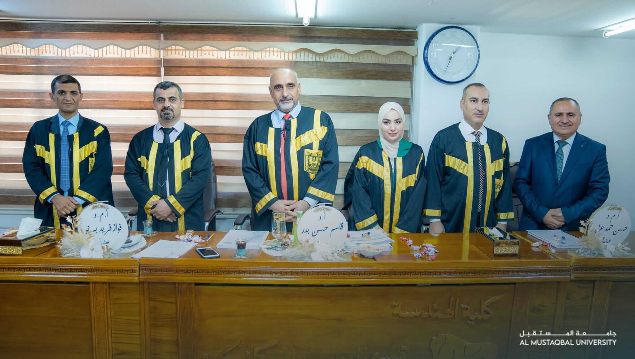 تبارك رئاسة جامعة المستقبل حصول الباحثة (طيب باسم عباس) في كلية الهندسة قسم هندسة تقنيات التكييف والتبريد على شهادة الماجستير